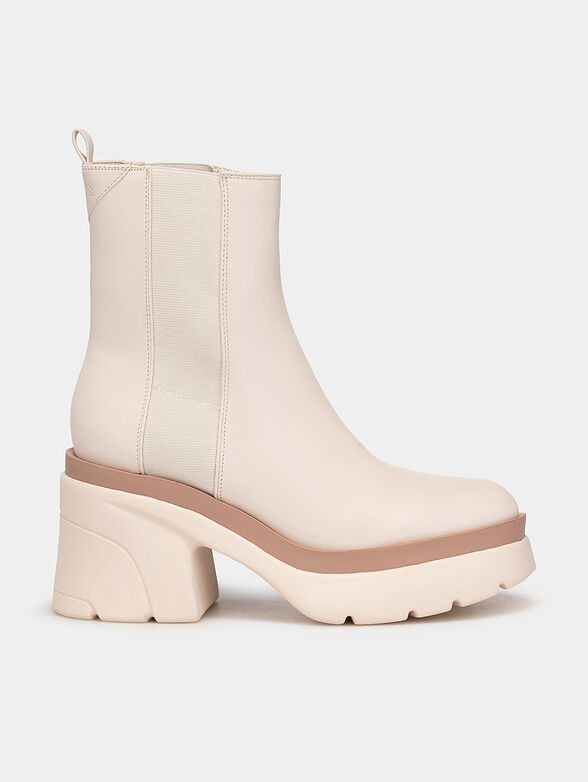 VANETA black ankle boots with elastic inserts - 1