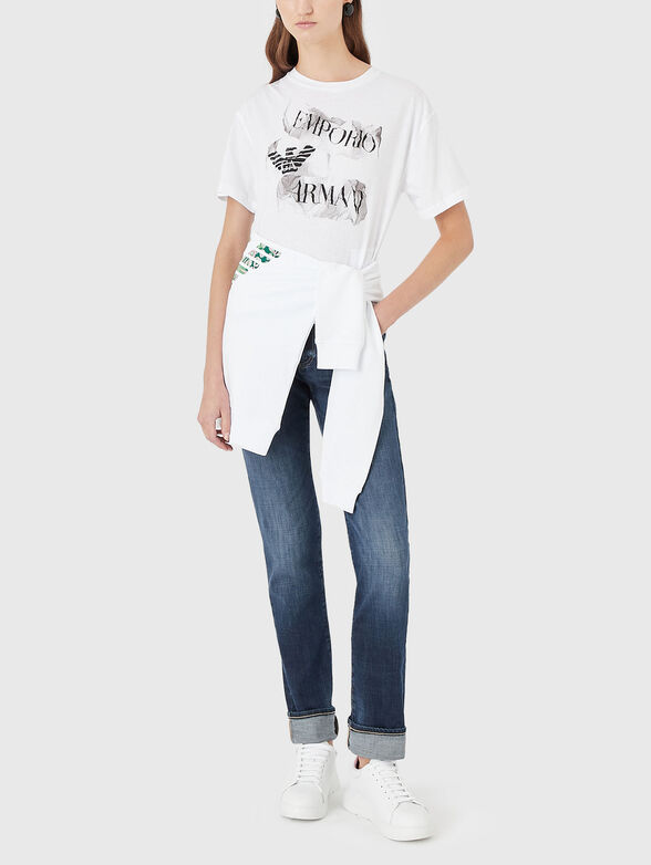 Cotton T-shirt with logo print - 2