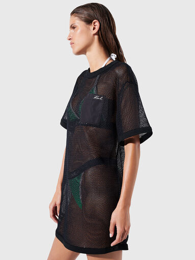 KARL DNA beach T-shirt with mesh texture - 4