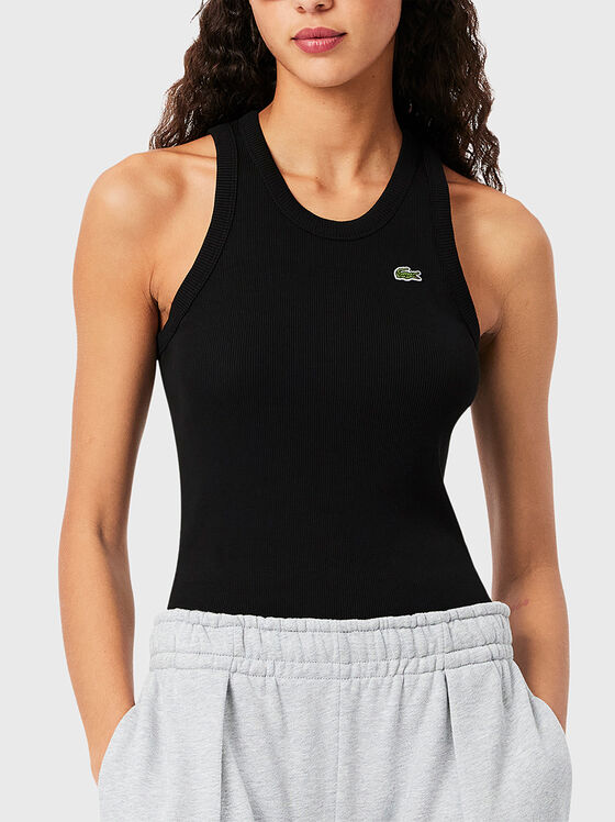 Top negru din bumbac - 1