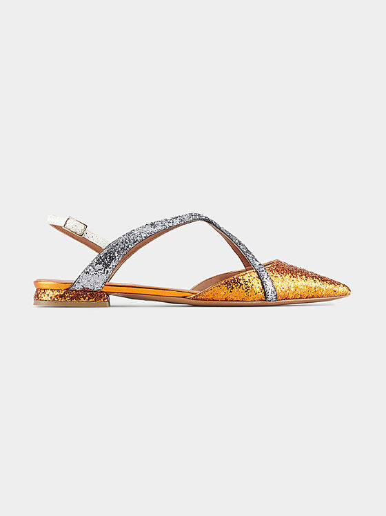 Glittery ballerinas with strap - 1