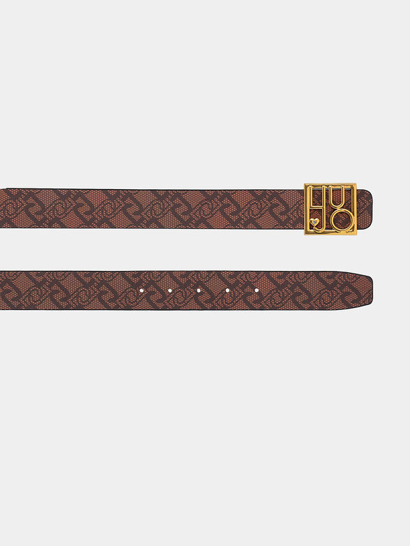 Belt with monogram logo print - 2