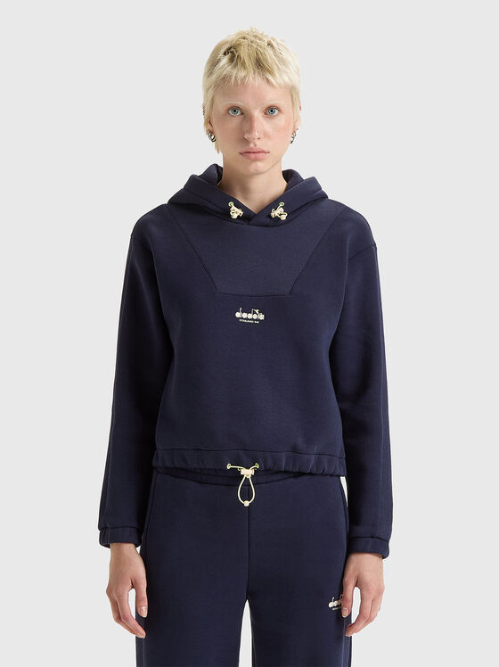 Beige hooded sweatshirt - 1
