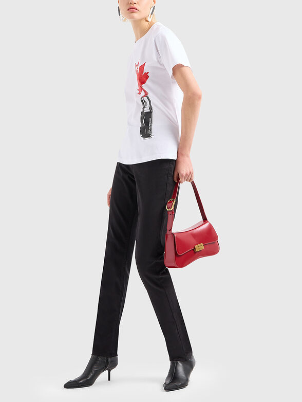 Black T-shirt with print - 2