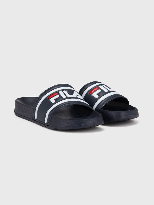 MORRO BAY Black slippers with logo - 2