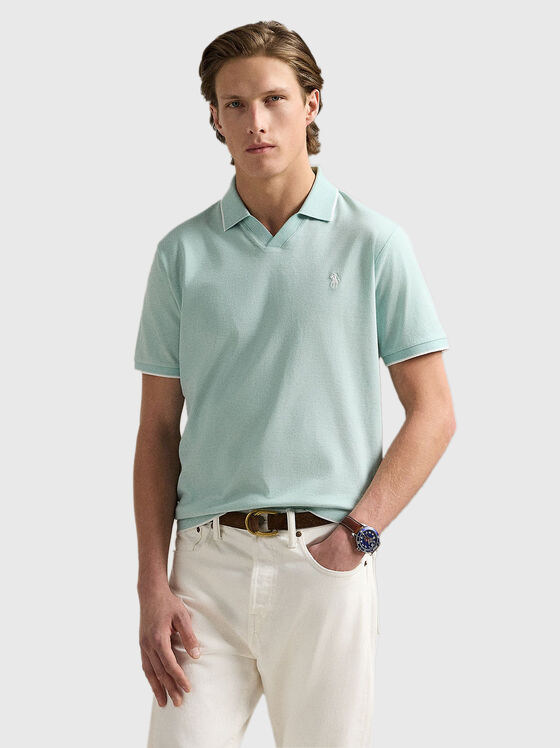 Tricou polo din jacquard cu mânecă scurtă - 1