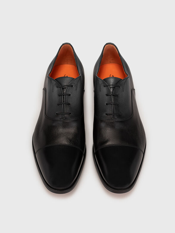 BACKYARD black leather shoes - 6