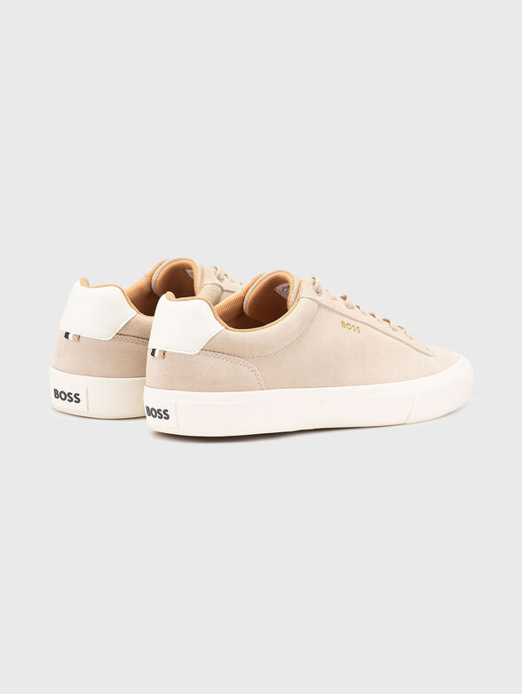 Sports shoes with logo in suede - 3