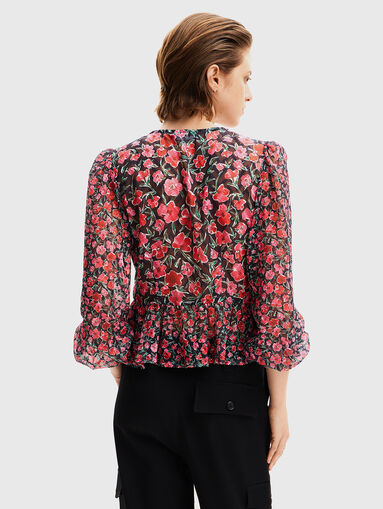Blouse with floral print - 3