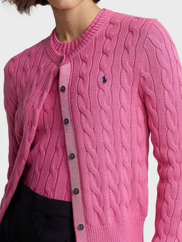 Knitted cotton cardigan  - 4