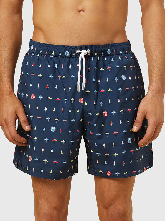 SEA BREEZE dark blue swimwear with print - 1