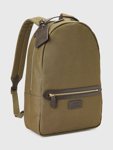Cotton backpack in green - 5