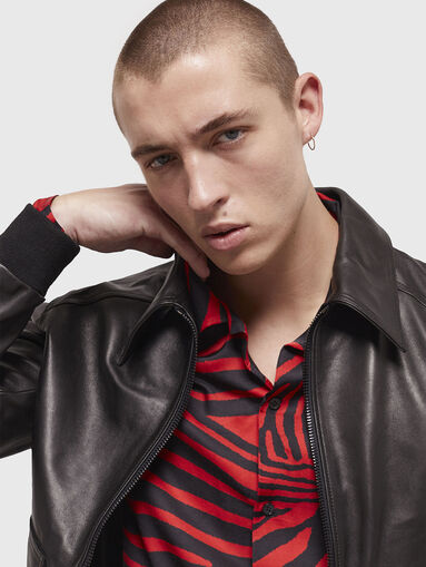 Black leather jacket - 5