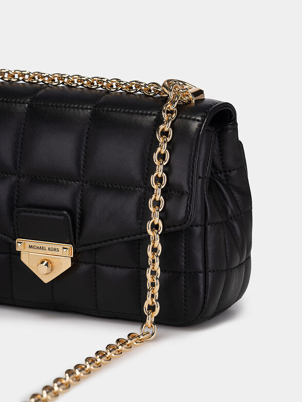 Black crossbody bag with quilted effect - 5