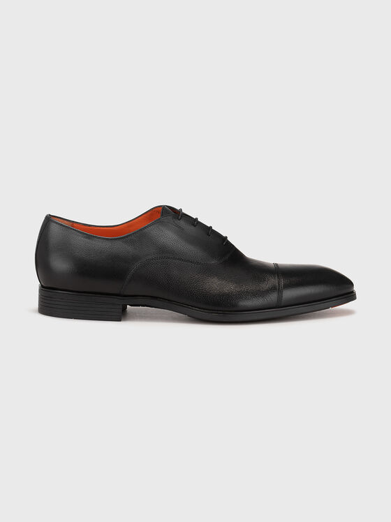 BACKYARD black leather shoes - 1