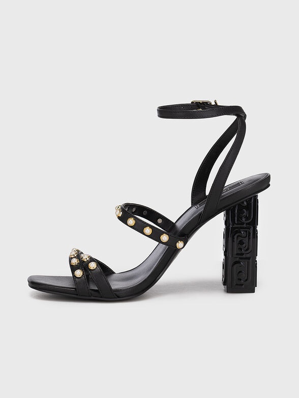 SERENA 03 sandals with embossed logo heel - 4