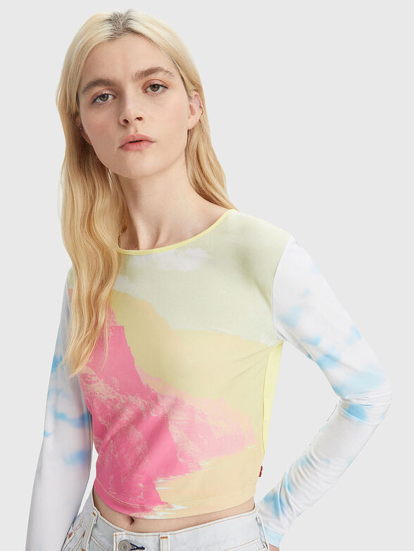 CALIFORNIA blouse with multicoloured print - 4