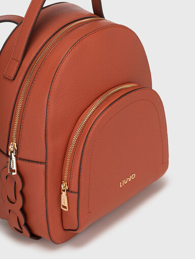 Black backpack with logo element - 4