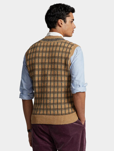 Sleeveless V-neck sweater - 3
