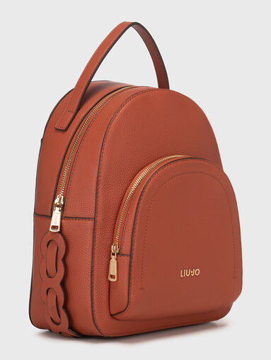Black backpack with logo element - 3