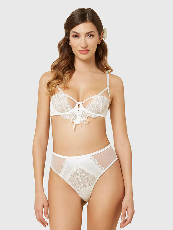 MISS WHITE bra with rhinestones - 2