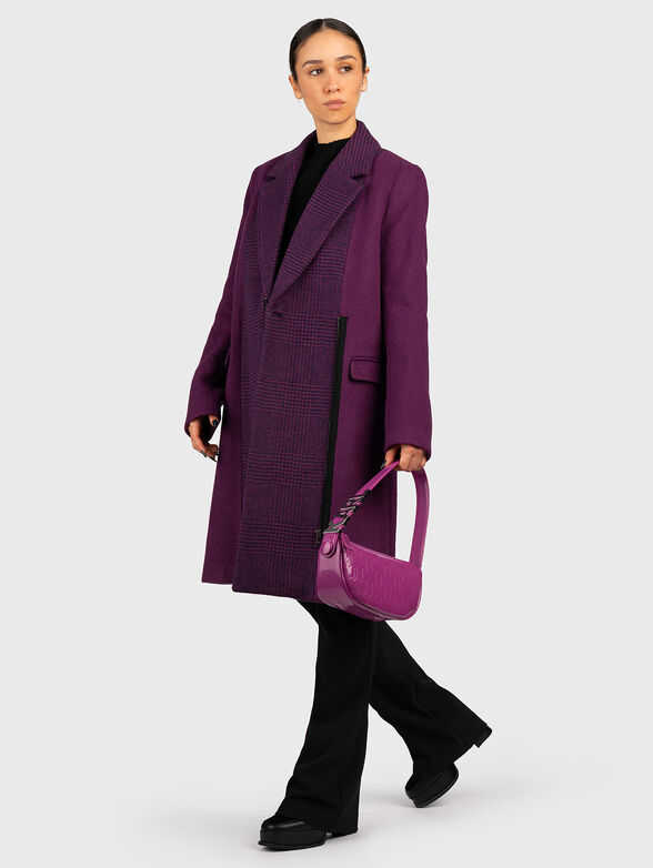 Coat of wool blend with zipper - 2