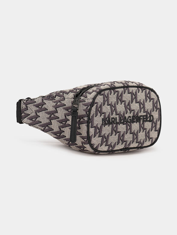 Waist bag with monogram logo print - 4