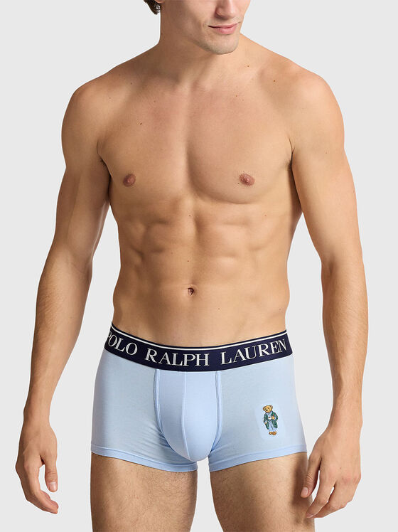 Boxeri albastru deschis cu imprimeu Polo Bear - 1