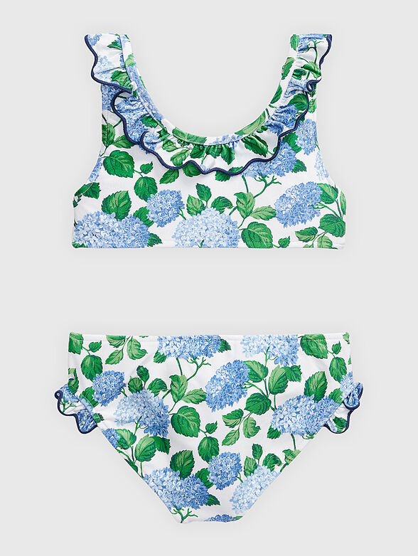 Two-piece swimsuit with floral print - 2