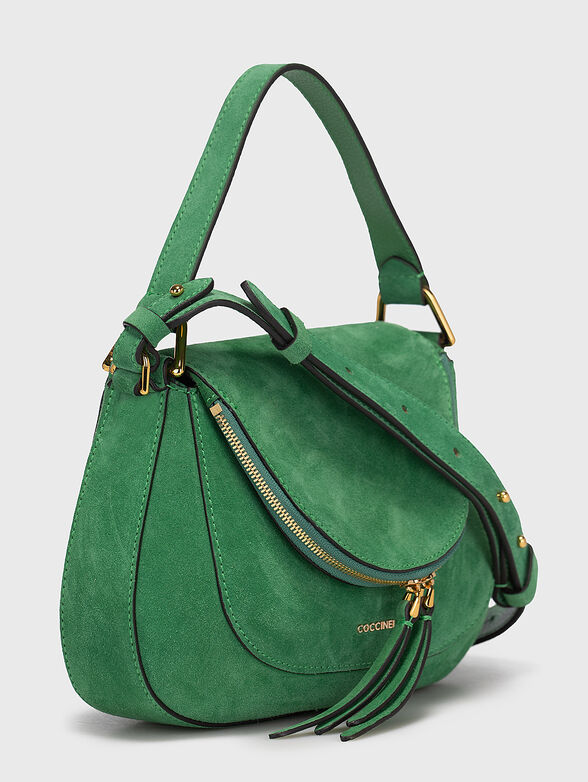 Green suede hobo bag - 5