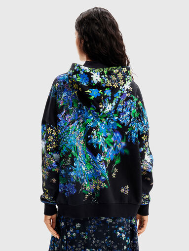 Oversized sweatshirt with floral details - 3