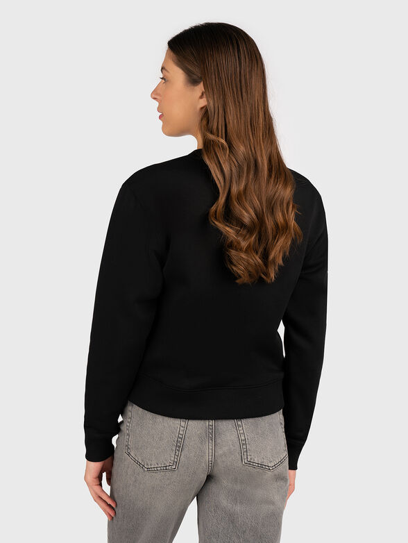 Black sweatshirt with accent logo lettering - 3
