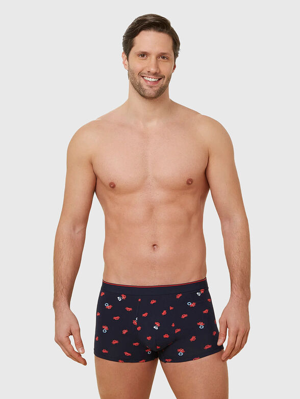 RIVIERA CLUB dark blue trunks with print - 3
