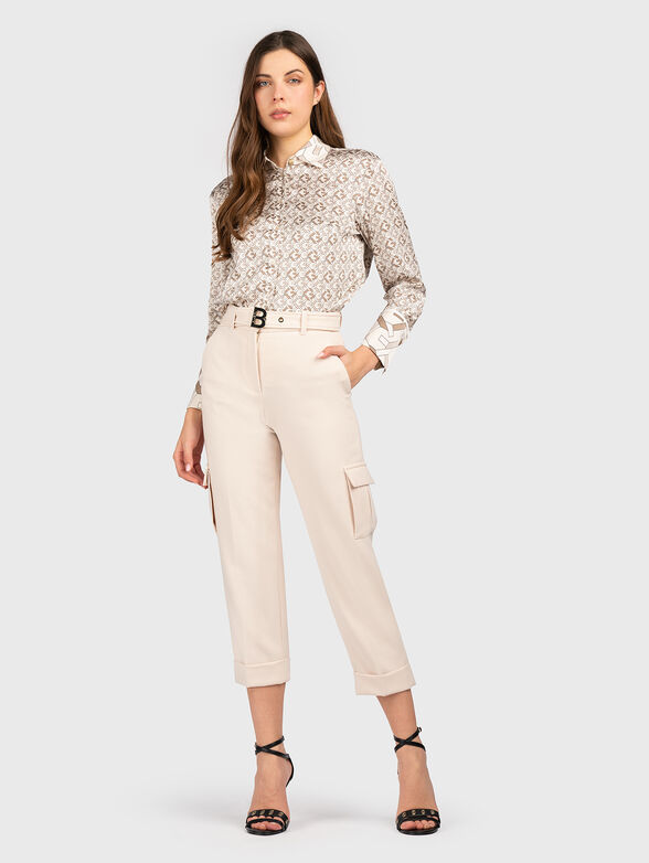 ALEXANDRA satin shirt with logo print - 2