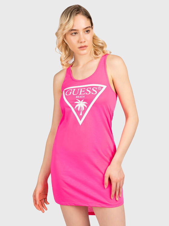 Rochie de plajă cu logo detaliu - 1