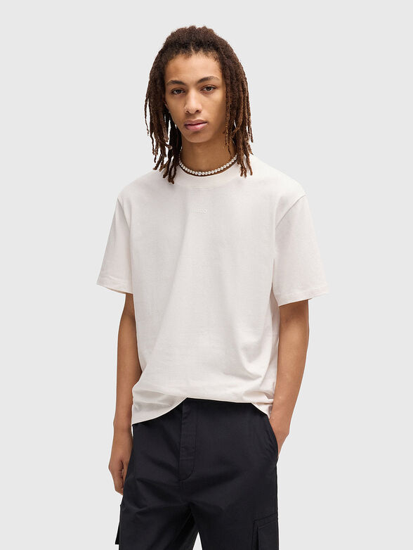 Cotton T-shirt with logo detail  - 1