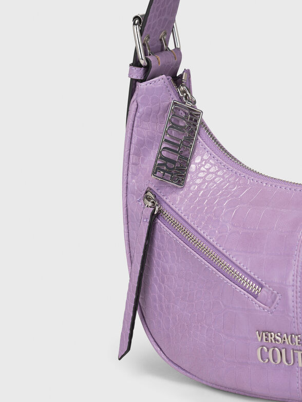 Croc-effect shoulder bag  - 5