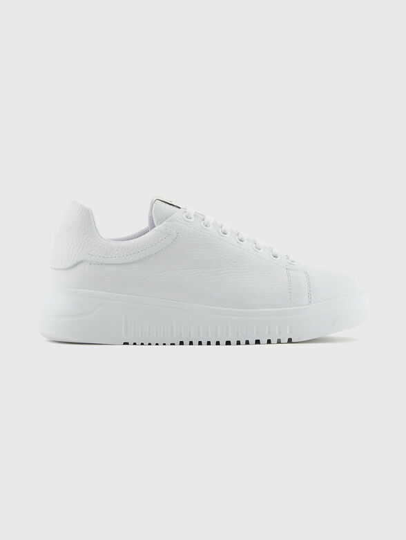 White leather sports shoes - 1