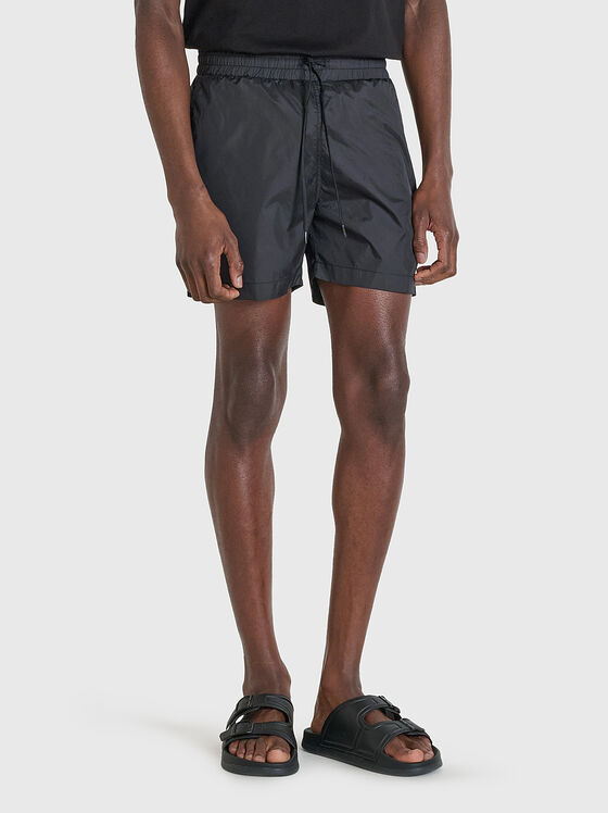 Beach shorts with rubberized logo - 1