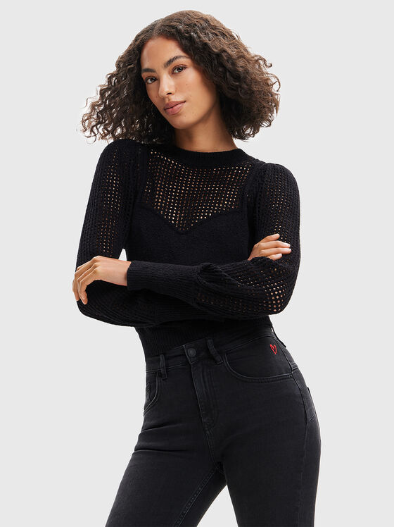 KAELA black knitted sweater - 1