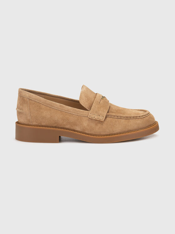Mocasini EDEN din velur cu logo - 1
