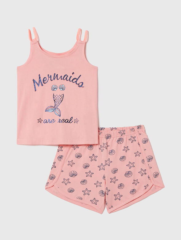 MERMAIDS pink pyjamas with print - 1