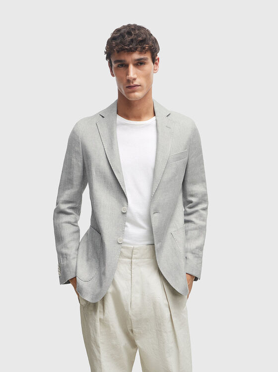 HANRY grey jacket in linen blend - 1