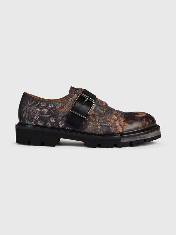 Pantofi derby cu imprimeu floral - 1