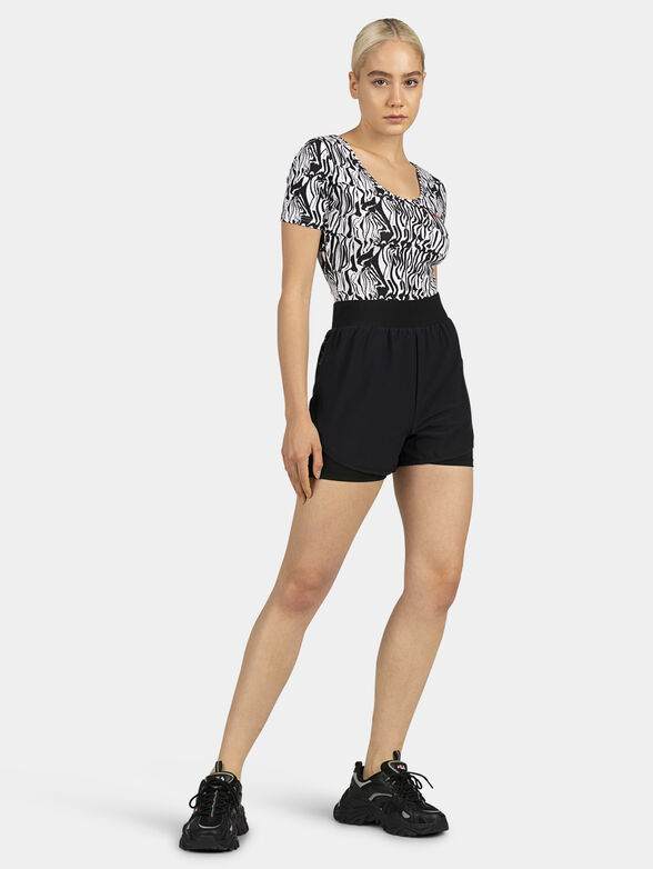 BYTOM AOP bodysuit with short sleeves and zebra print - 2