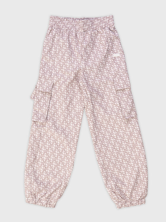 Cargo pants with monogram print - 1