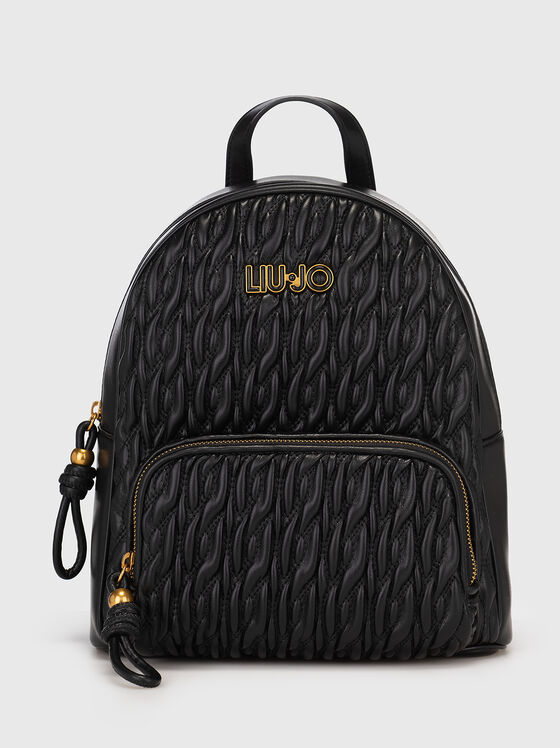 Rucsac negru cu accent logo - 1