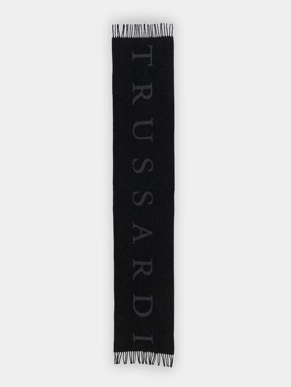 Wool scarf with logo detail - 2
