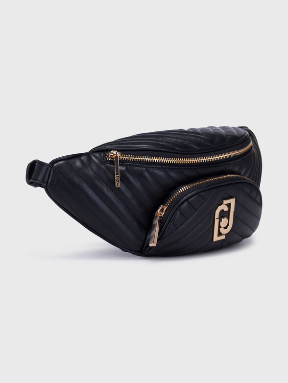 Black eco leather waist bag - 4