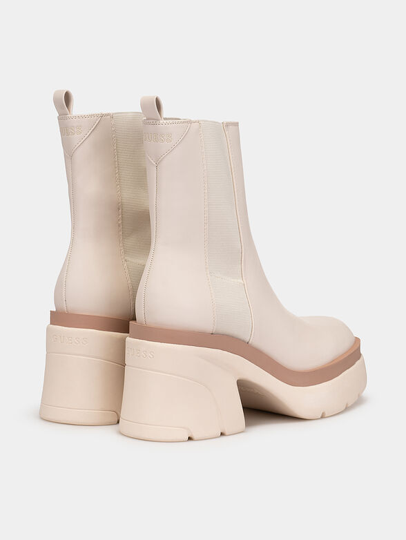 VANETA black ankle boots with elastic inserts - 3